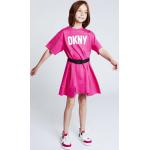 Dětské šaty Dívčí v růžové barvě z viskózy ve slevě Designer od značky DKNY z obchodu Answear.cz s poštovným zdarma 