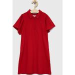 BIO Dětské šaty Dívčí v červené barvě z bavlny ve velikosti 6 let od značky Tommy Hilfiger z obchodu Answear.cz s poštovným zdarma 