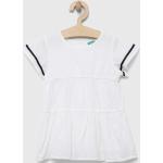 Dětské šaty Dívčí v bílé barvě z bavlny ve velikosti 6 let od značky United Colors of Benetton z obchodu Answear.cz 
