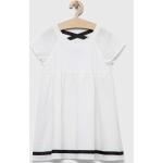 Dětské šaty Dívčí v bílé barvě z bavlny od značky United Colors of Benetton z obchodu Answear.cz 