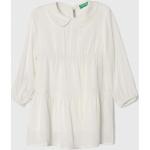 Dětské šaty Dívčí v bílé barvě z polyesteru ve velikosti 6 let od značky United Colors of Benetton z obchodu Answear.cz 