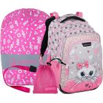 Dívčí Dětské batohy Bagmaster v růžové barvě s reflexními prvky 