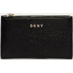 Dámské Designer Kožené peněženky DKNY v černé barvě z kůže 