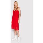 Dámské Designer Letní šaty DKNY v červené barvě ze syntetiky ve velikosti S ve slevě 