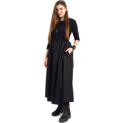 Dlouhá sukně s kapsami, černá - velikost S, M, L, XL