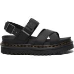 Dámské Kožené sandály Dr. Martens Voss v černé barvě z hladké kůže ve slevě na léto 