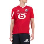Nová kolekce: Pánské Fotbalové dresy New Balance v červené barvě z polyesteru ve velikosti L s krátkým rukávem ve slevě 