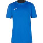 Pánská  Trička s kulatým výstřihem Nike Court v modré barvě z polyesteru ve velikosti XS s krátkým rukávem s kulatým výstřihem ve slevě 
