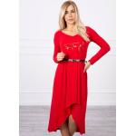 Dámské Mikinové šaty kesi v červené barvě z bavlny ve velikosti Onesize ve slevě 