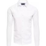 Pánské Košile s dlouhým rukávem DSTREET v bílé barvě s maskáčovým vzorem z bavlny ve velikosti XXL s dlouhým rukávem ve slevě plus size 