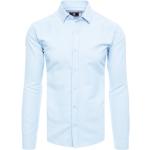 Pánské Košile s dlouhým rukávem DSTREET ve světle modré barvě z bavlny ve velikosti M s dlouhým rukávem ve slevě 