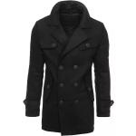 Pánské Klasické kabáty DSTREET v černé barvě z polyesteru ve slevě na zimu 