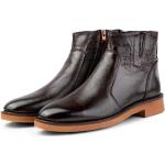Pánské Kožené kotníkové boty v šedé barvě z kůže ve velikosti 40 s výškou podpatku 3 cm - 5 cm protiskluzové ve slevě 