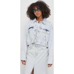 Dámské Designer Džínové bundy Calvin Klein Jeans v modré barvě z bavlny ve velikosti L ve slevě 