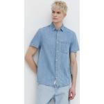 Pánské Džínové košile Tommy Hilfiger v modré barvě z bavlny ve velikosti XXL s krátkým rukávem plus size 