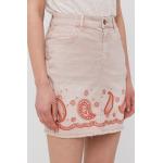 Dámské Džínové sukně Desigual v růžové barvě z bavlny ve velikosti 9 XL 