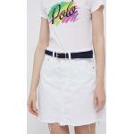 Designer Mini sukně Polo Ralph Lauren v bílé barvě z bavlny mini ve slevě 