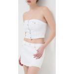 Dámské Pouzdrové sukně Tommy Hilfiger v bílé barvě z bavlny mini 