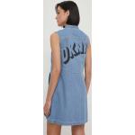 Dámské Designer Džínové šaty DKNY v modré barvě z bavlny ve velikosti 10 XL mini 