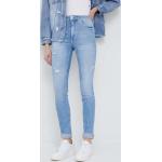 Dámské Designer Skinny džíny Calvin Klein Jeans v modré barvě z bavlny šířka 27 délka 32 ve slevě 