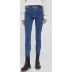 Dámské Designer Skinny džíny Calvin Klein Jeans v modré barvě z bavlny šířka 30 délka 32 ve slevě 