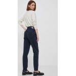 Dámské Designer Džíny s vysokým pasem Calvin Klein Jeans v námořnicky modré barvě z džínoviny šířka 27 délka 28 ve slevě 