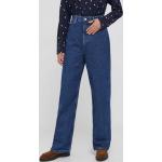 Dámské Designer Džíny s vysokým pasem Calvin Klein Jeans v námořnicky modré barvě z bavlny ve velikosti 8 XL šířka 28 délka 30 ve slevě 