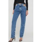 Dámské Designer Straight Fit džíny Calvin Klein Jeans v modré barvě z bavlny šířka 30 délka 32 
