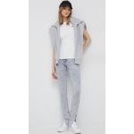 Dámské Designer Skinny džíny Calvin Klein Jeans v šedé barvě z bavlny šířka 27 délka 32 