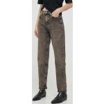 Dámské Designer Straight Fit džíny Calvin Klein Jeans v hnědé barvě z bavlny šířka 29 délka 32 ve slevě 