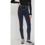 Dámské Designer Skinny džíny Calvin Klein Jeans v námořnicky modré barvě z bavlny šířka 29 délka 32 