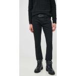 Pánské Designer Slim Fit džíny Calvin Klein v černé barvě z bavlny šířka 33 délka 34 ve slevě 