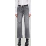 Dámské Straight Fit džíny HUGO v šedé barvě z bavlny šířka 30 délka 32 