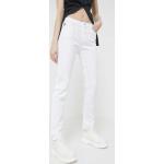 Dámské Designer Straight Fit džíny Moschino Love Moschino v bílé barvě z bavlny ve velikosti XS 