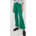 Dámské Džíny s vysokým pasem Pepe Jeans v zelené barvě flared z bavlny šířka 27 délka 30 