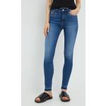 Dámské Skinny džíny Pepe Jeans v námořnicky modré barvě z bavlny šířka 25 délka 30 