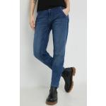 Dámské Džíny s vysokým pasem Pepe Jeans v námořnicky modré barvě z bavlny šířka 27 délka 30 