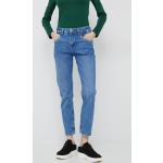 Dámské Džíny s vysokým pasem Pepe Jeans v modré barvě mom z bavlny ve velikosti 9 XL 