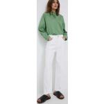 Dámské Straight Fit džíny United Colors of Benetton v bílé barvě 