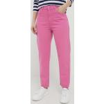 Dámské Džíny s vysokým pasem United Colors of Benetton v růžové barvě mom ve velikosti 5 XL 