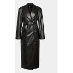 Dámské Kabáty EDITED v černé barvě z koženky 
