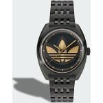 Pánské Náramkové hodinky adidas v černé barvě s kamínky s quartzovým pohonem ocelové 