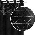 Závěsy Edoti v černé barvě z polyesteru 1 ks v balení ve slevě 