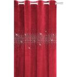 Závěsy Edoti v tmavě červené barvě z polyesteru 1 ks v balení ve slevě 