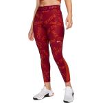 Dámské Fitness kalhoty Nike v červené barvě z polyesteru ve velikosti L s vysokým pasem ve slevě 