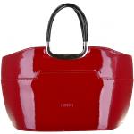 Dámské Elegantní kabelky Grosso v červené barvě v lakovaném stylu z polyuretanu veganské ve slevě 