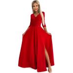 Dámské Maxi šaty Numoco v červené barvě v elegantním stylu z polyesteru ve velikosti S ve slevě plus size 