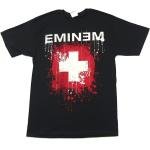 Eminem White Cross Splatter Obrázek Černé unisexové tričko Merch
