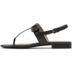 Dámské Kožené sandály Emporio Armani v černé barvě z kůže ve velikosti 36 ve slevě na léto 