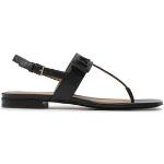 Dámské Kožené sandály Emporio Armani v černé barvě z kůže ve velikosti 37 ve slevě na léto 
